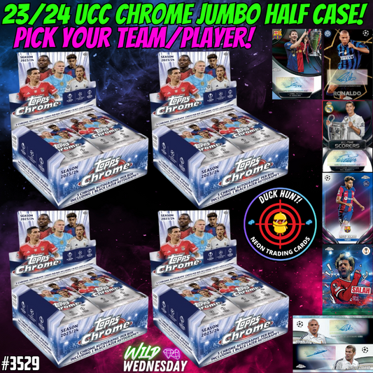 Break 3529 - 23/24 UEFA Club Comp. Chrome JUMBO - Half Case - Pick Your Team!