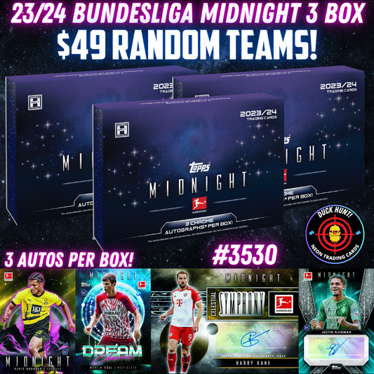 Break 3530 - 23/24 Bundesliga Midnight 3 Box - $49 Random Teams!