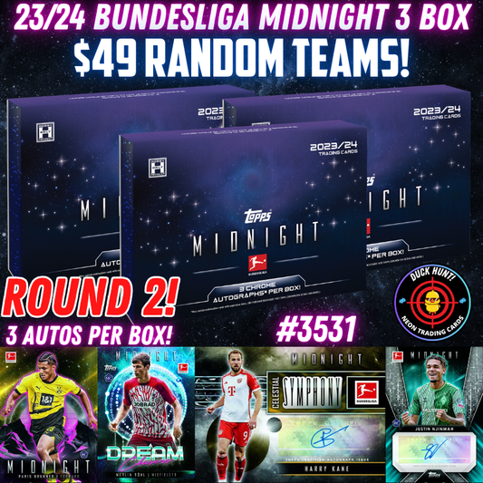 Break 3531 - 23/24 Bundesliga Midnight 3 Box - $49 Random Teams! ROUND 2