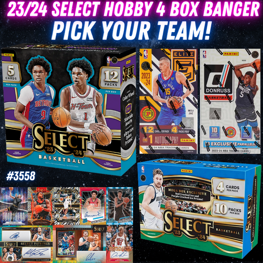 Break 3558 - NBA 23/24 Select Hobby 4 Box Mixer - Pick Your Team!