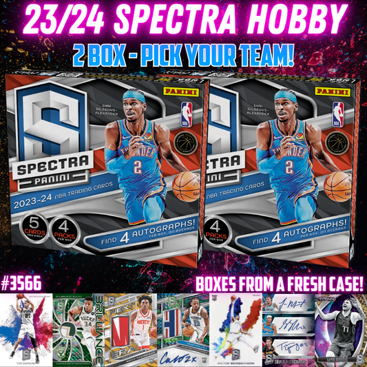 Break 3566 - NBA 23/24 Spectra Hobby 2 Box - Pick Your Team!