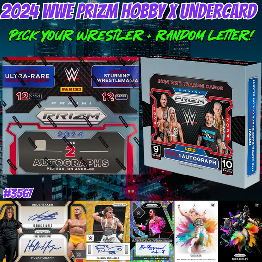 Break 3567 - 2024 WWE Prizm Hobby x Undercard 2 Box - Pick Your Wrestler + Random Letter!