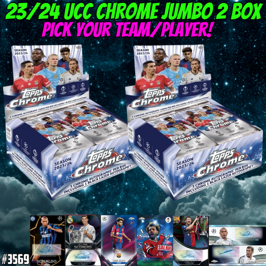 Break 3569 - 23/24 UCC Chrome Jumbo 2 Box - Pick Your Team/Player!