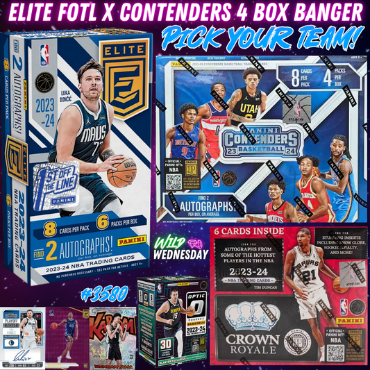 Break 3580 - NBA 23/24 Elite FOTL x Contenders 4 Box - Pick your Team!