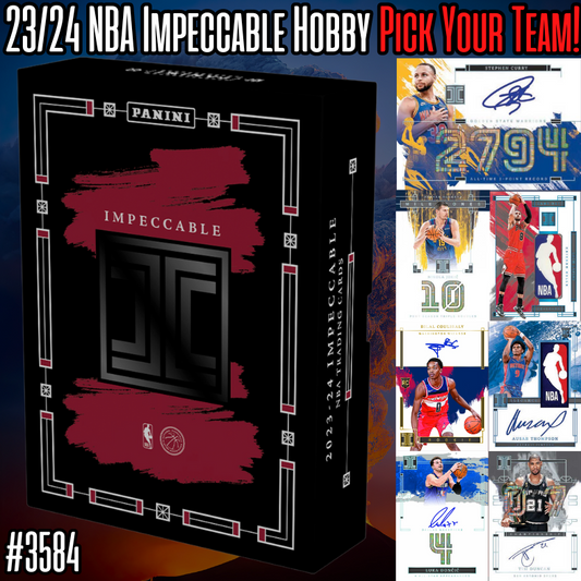 Break 3584 - NBA 23/24 NEW Impeccable Hobby - Pick Your Team!