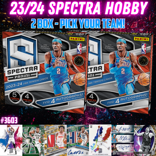 Break 3603 - NBA 23/24 Spectra Hobby 2 Box - Pick your Team!