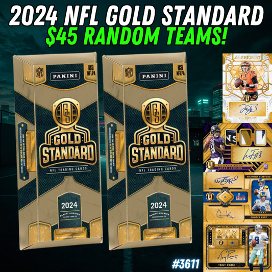 Break 3611 - 2024 NFL Panini Gold Standard Hobby - 2 Box - Random Teams!