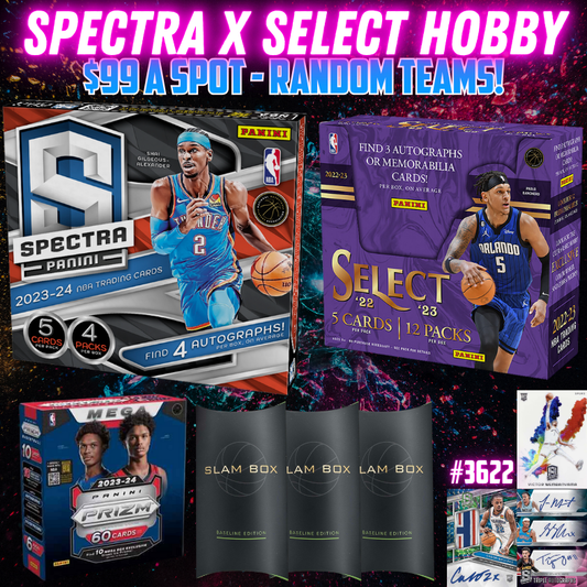Break 3622 - 23/24 NBA Spectra x Select Hobby Mega Mixer - Random Teams!