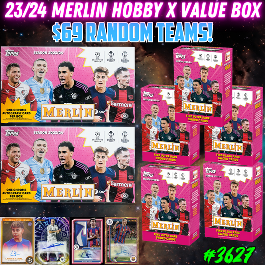 Break 3627 - 23/24 UCC Merlin Hobby x Value 7 Box - $69 Random Teams!