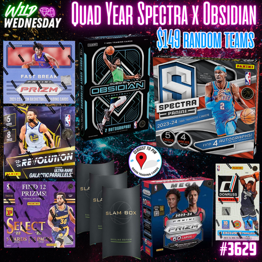 Break 3629 - Wild Wednesday QUAD Year NBA Spectra x Obsidian 10 Box Random Teams