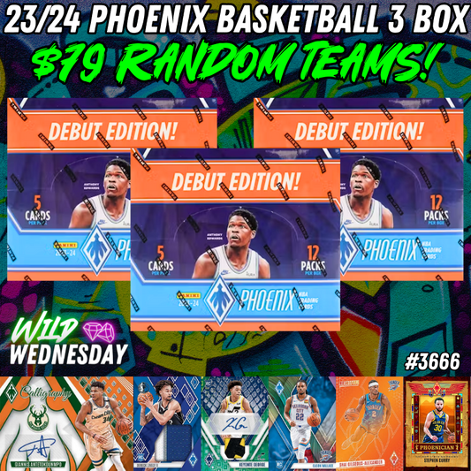 Break 3666 - NBA 23/24 Phoenix Hobby 3 Box - $79 Random Teams!