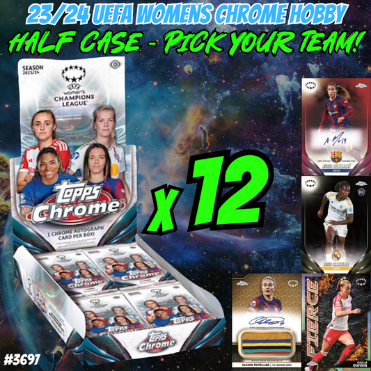 Break 3697 - 23/24 Topps UEFA Women's Champions League Chrome - FULL CASE - Pick Your Team!