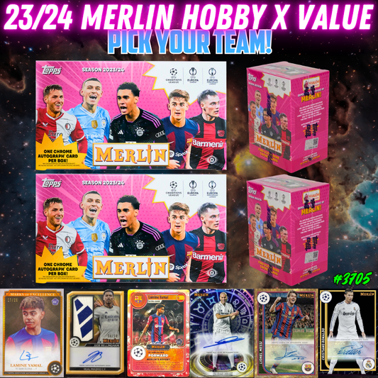 Break 3705 - 23/24 Merlin Hobby x Value Monday Mixer - Pick Your Team!
