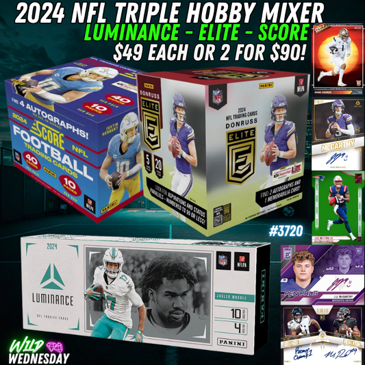 Break 3720 - 2024 NFL Triple Hobby Mixer ft NEW Elite - Random Teams!