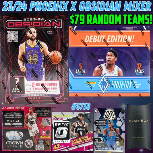 Break 3738 - NBA 23/24 Phoenix x Obsidian 6 Box - $79 Random Teams!