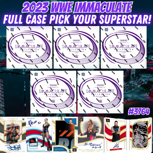 Break 3764 - 2023 WWE Immaculate 5 Box FULL CASE - Pick Your Superstar!