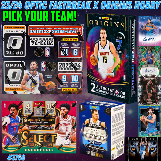 Break 3766 - 23/24 Optic Fast Break x Origins Hobby 4 Box - Pick Your Team!