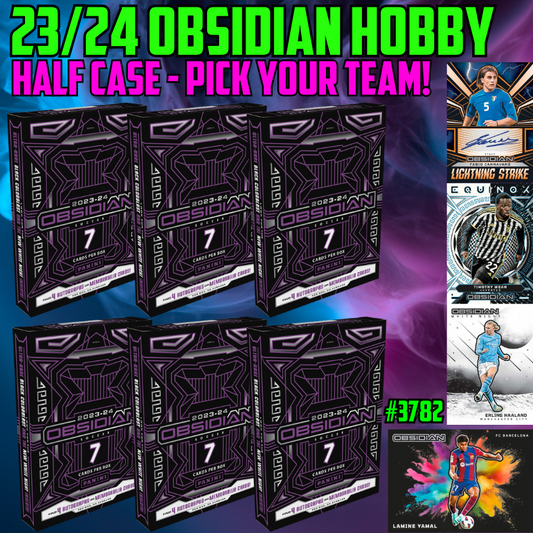 Break 3782 - 23/24 Obsidian Soccer Hobby - HALF CASE - Pick Your Team