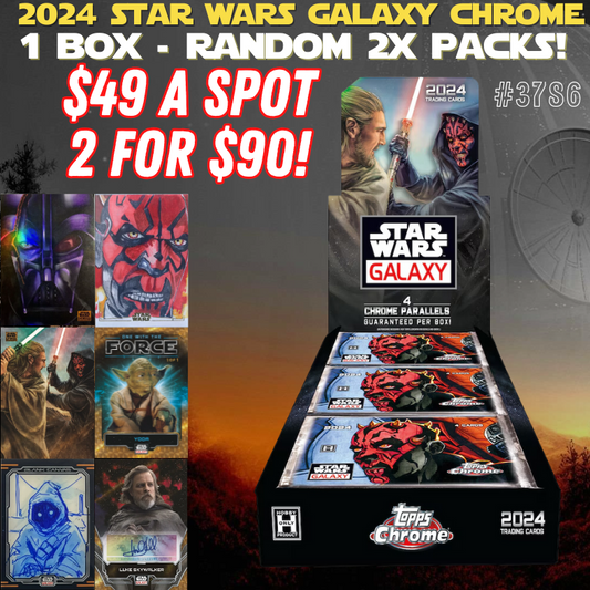 Break 3786 - 2024 Star Wars Galaxy Chrome - 1 Box -  Random 2x Packs!