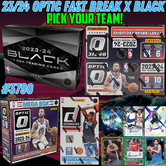 Break 3790 - NBA 23/24 Black x Optic Fast Break 4 Box - Pick Your Team!