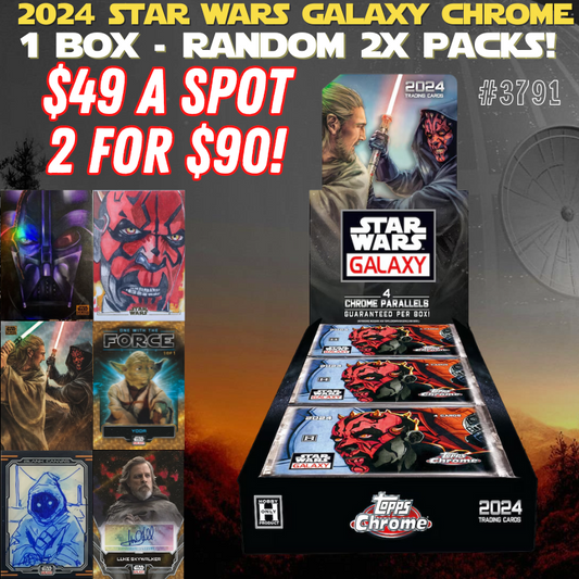 Break 3791 - 2024 Star Wars Galaxy Chrome - 1 Box -  Random 2x Packs!