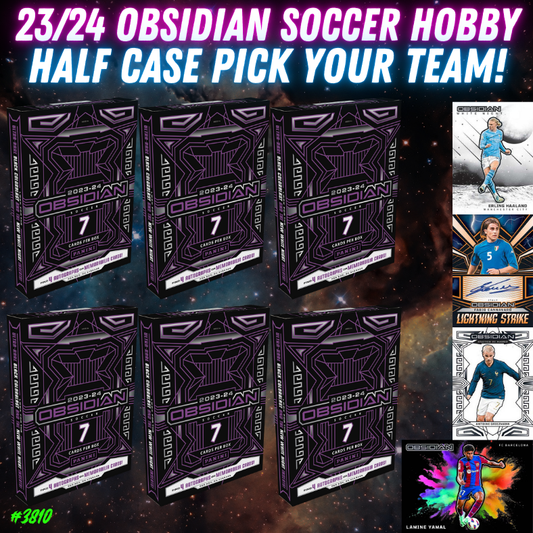 Break 3810 - 23/24 Obsidian Soccer Hobby - HALF CASE - Pick Your Team
