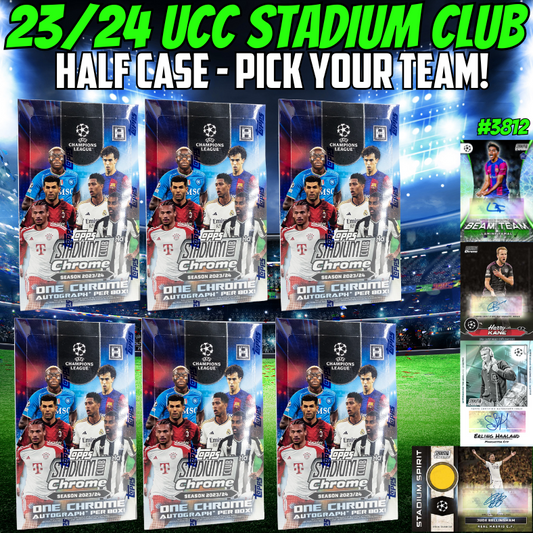 Break 3812 - 23/24 Topps UCC Stadium Club Chrome Hobby - Half Case - Pick Your Team!