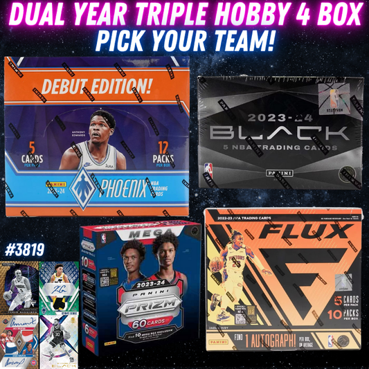 Break 3819 - NBA Dual Year TRIPLE HOBBY Black x Phoenix - 4 Box Pick Your Team!