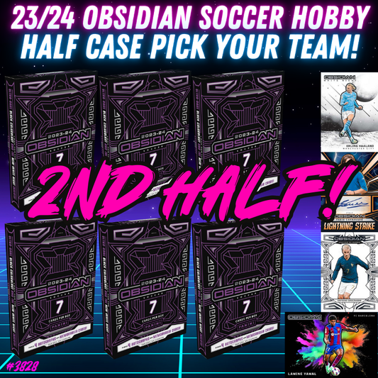 Break 3828 - 23/24 Obsidian Soccer Hobby - HALF CASE - Pick Your Team