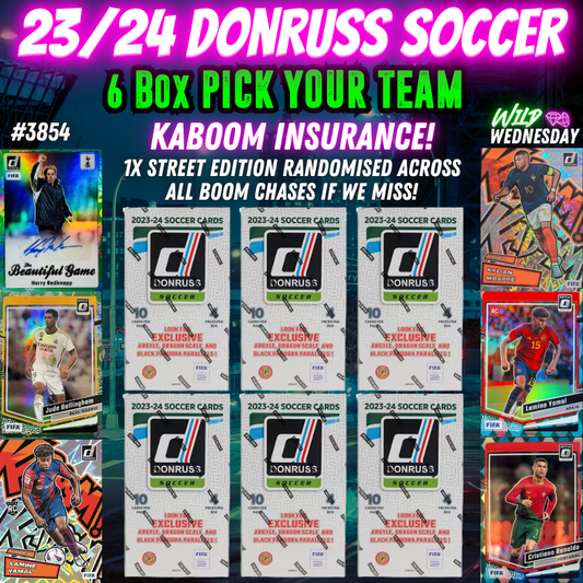 Break 3854 - 23/24 Donruss International Hobby - 6 Box - Pick Your Team