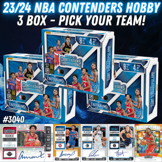 Break 3040 - NBA 23/24 Contenders Hobby RELEASE DAY 3 Box - Pick Your Team!