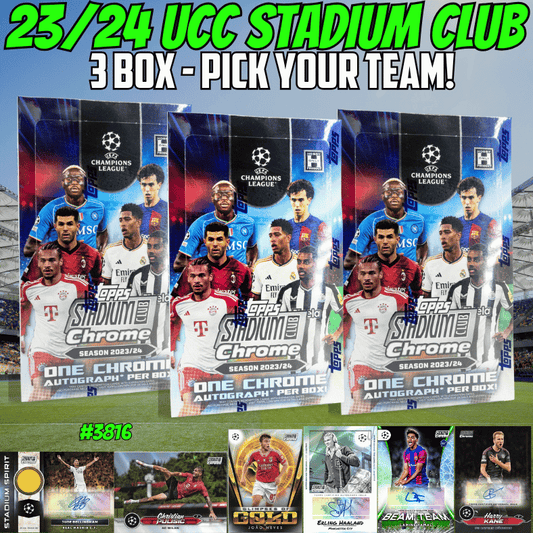 Break 3816 - 23/24 Topps UCC Stadium Club Chrome Hobby - 3 Box - Pick Your Team!
