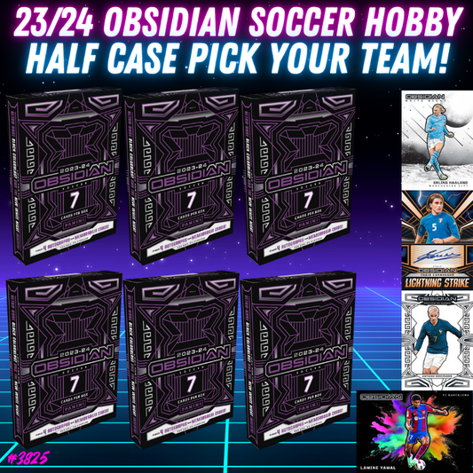 Break 3825 - 23/24 Obsidian Soccer Hobby - HALF CASE - Pick Your Team