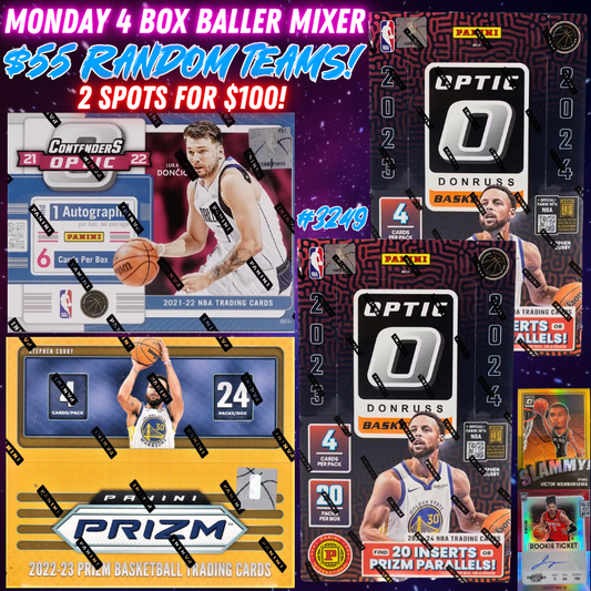 Break 3249 - NBA Triple Year Optic x Contenders 4 Box - $55 Random Teams!