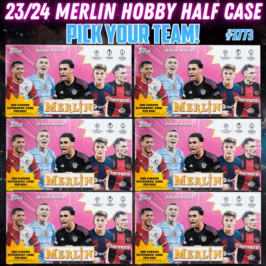 Break 3773 - 23/24 UEFA Club Comp Merlin HOBBY - HALF Case - Pick Your Team!
