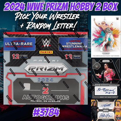 Break 3784 - 2024 WWE Prizm Hobby - Pick Your Superstar & Letter Combo!
