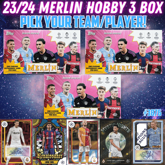 Break 3876 - 23/24 UEFA Club Comp. Merlin HOBBY - 3 Box - Pick Your Team!
