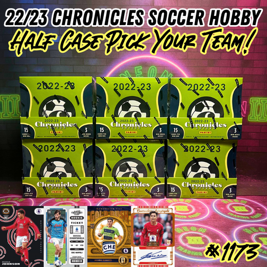 Break 1173 - 22/23 Chronicles Soccer - Half Case - 6 Boxes - Pick Your Team!