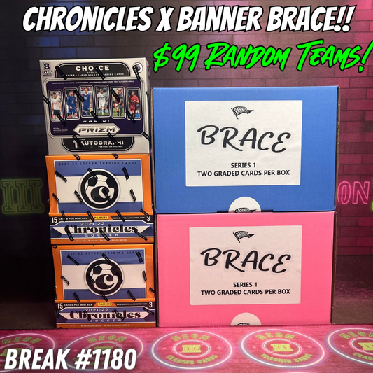 Break 1180 - 21/22 Chronicles x EPL Prizm Choice x BANNER Brace (2 Graded Cards Per Box!) - Random Teams - $99 a spot!