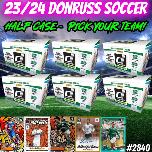 Break 2840 - 23/24 Donruss Soccer Hobby - Half Case - Pick Your Team