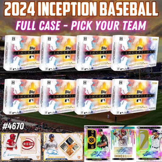 Break 4670 - 2024 MLB Inception FULL CASE Pick Your Team!
