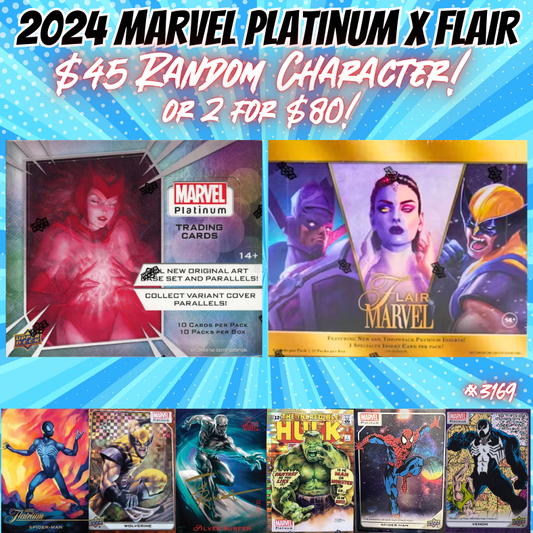 Break 3169 - 2024 Marvel Platinum x Flair - Random Characters/Team - $45 a spot!