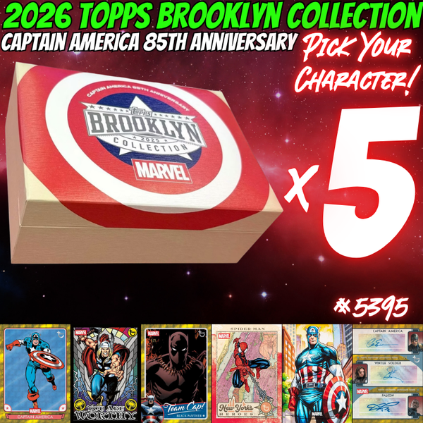 Break 5395 - 2026 Topps Brooklyn Collection Captain America 85th Anniversary HALF CASE - Pick Your Character!