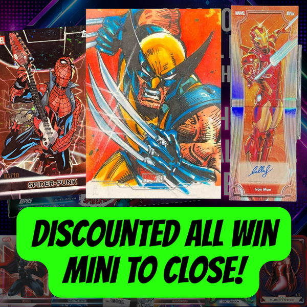 Discounted MONSTER ALL WIN Mini to CLOSE Break 5736 - 2026 Marvel Neon HALF CASE