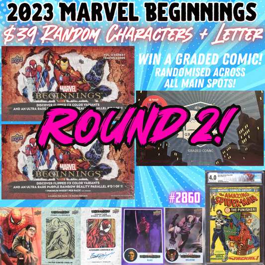 Break 2860 - 2023 Marvel Beginnings - Random Characters + Letter - $39 a spot ROUND 2!