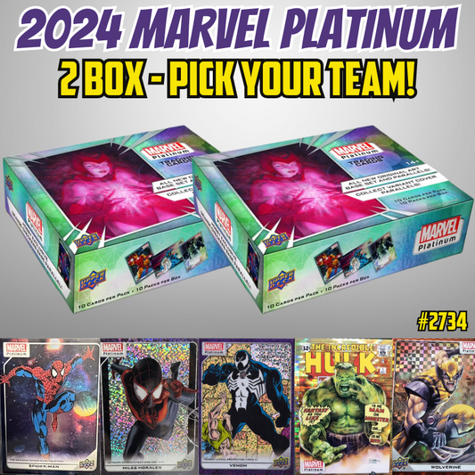 Break 2734 - 2023 Marvel Platinum - 2 Box - Pick Your Character/Team!