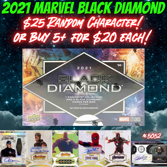 Break 5052 - 2021 Marvel Black Diamond - Random Character Break!
