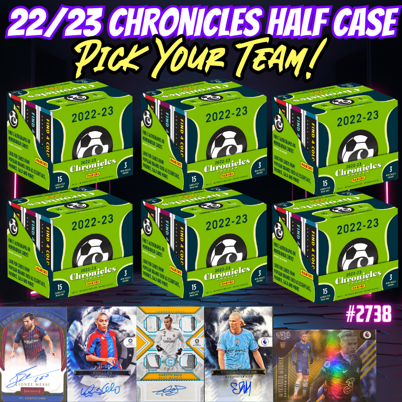 Break 2738 - 22/23 Chronicles Hobby HALF CASE - 6 Box - Pick Your Team!