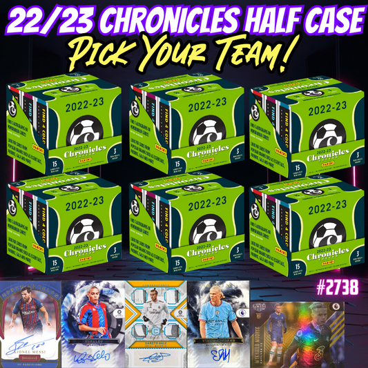 Break 2738 - 22/23 Chronicles Hobby HALF CASE - 6 Box - Pick Your Team!