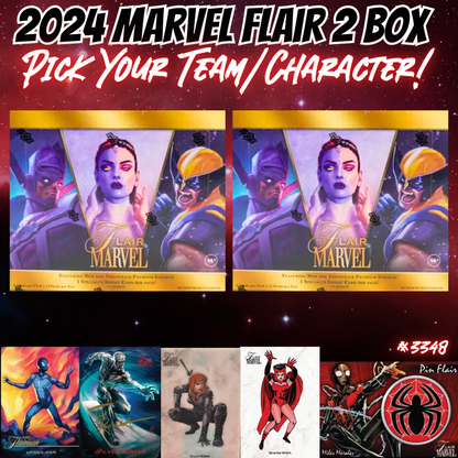 Break 3348 - 2024 Marvel Flair - 2 Box - Pick Your Character/Team!